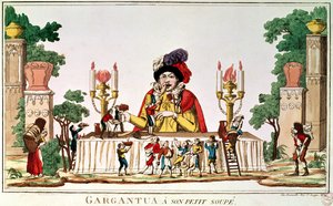 Gargantúa en su pequeña cena, c.1800 de French School